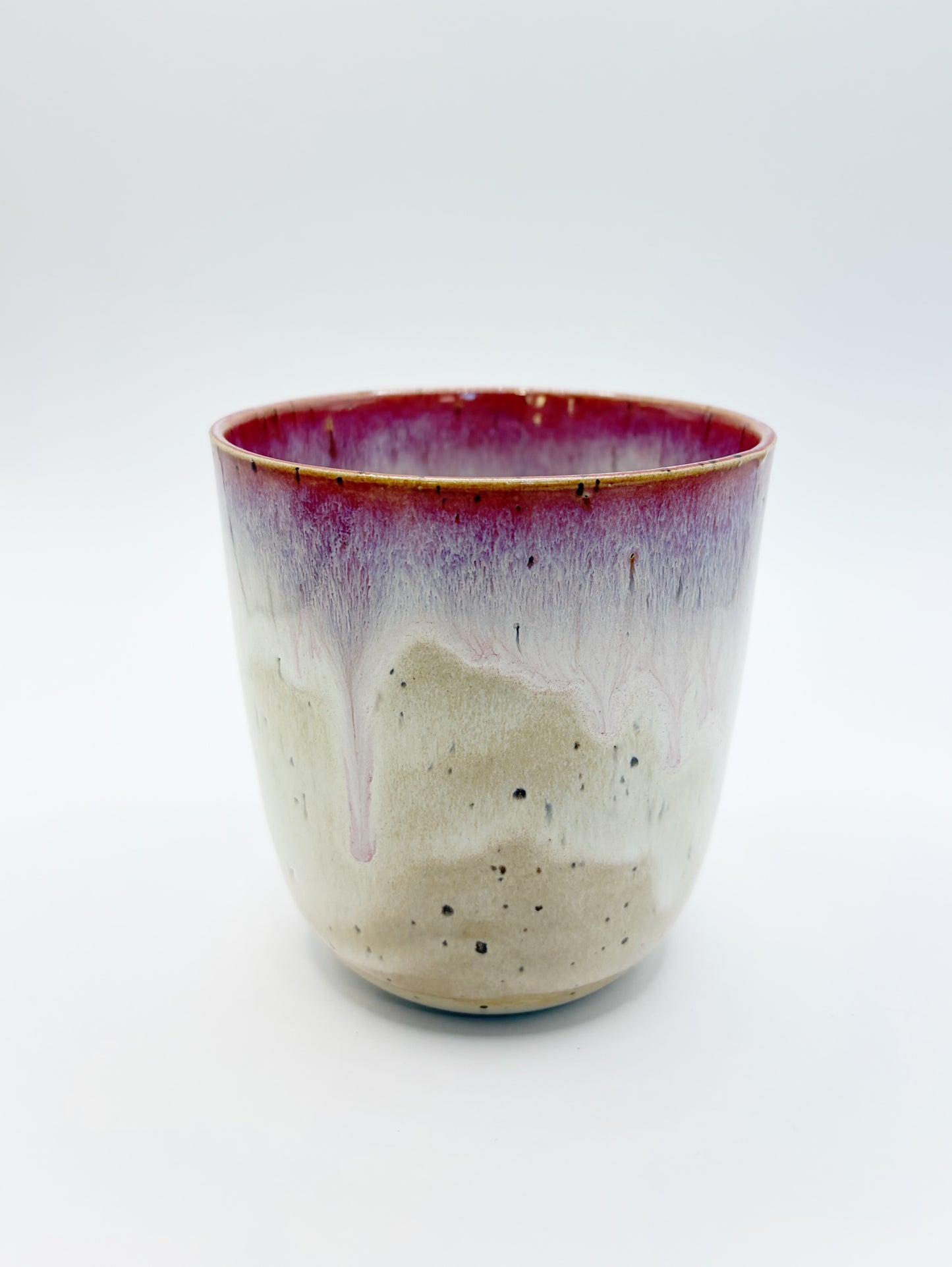 Caffe latte kop - sand/pink